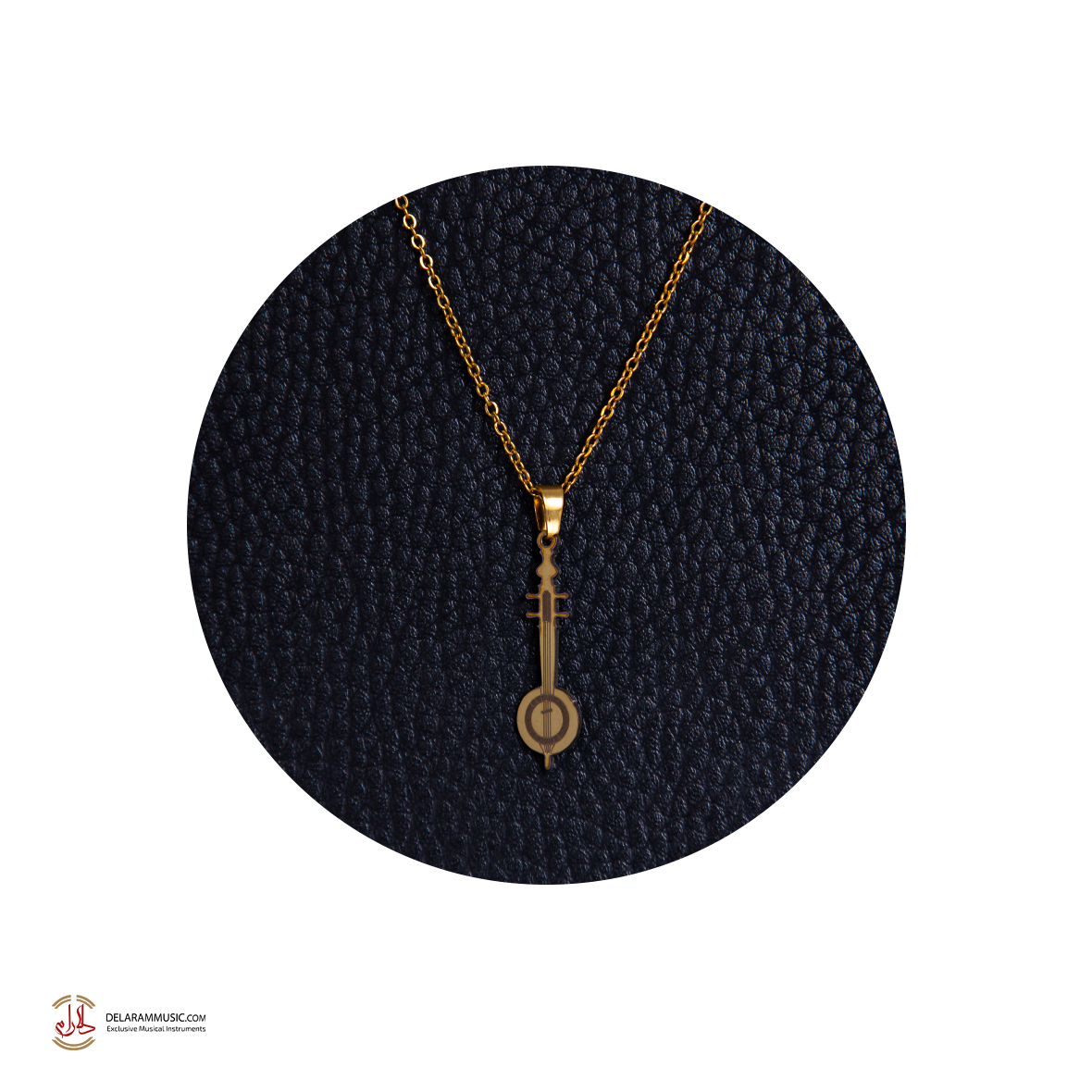 گردنبند طرح کمانچه فلزی - Image 1