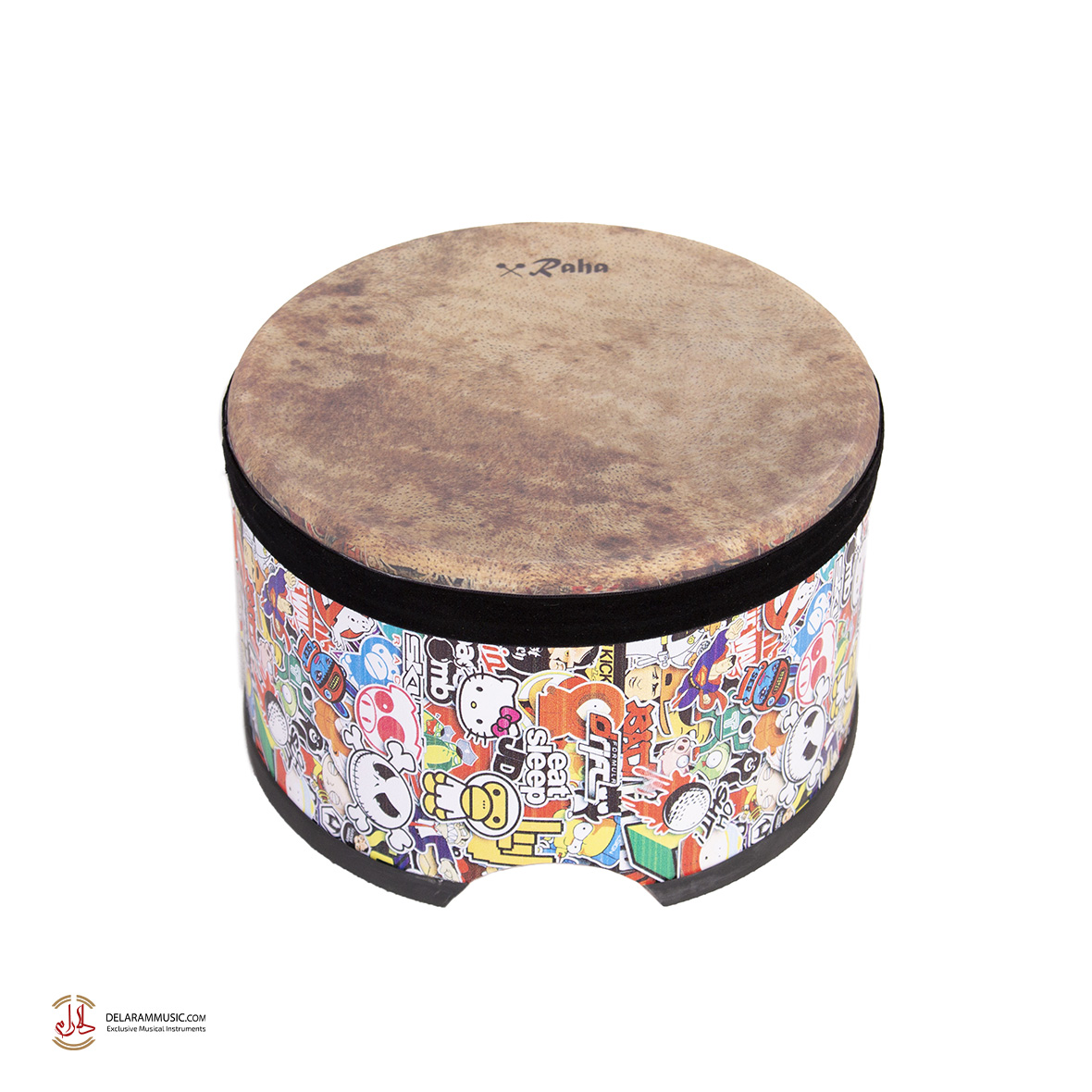 طبلک چوبی رها چوبی ( طرح دار) با مضراب - Image 1